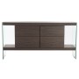 Sideboard DKD Home Decor   Brown Transparent Crystal Walnut MDF Wood 160 x 45 x 80 cm