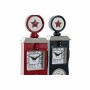 Table clock DKD Home Decor Red Navy Blue Petrol Vintage gasolinera (2 Units)