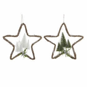 Christmas bauble DKD Home Decor Rattan (2 pcs) (43 x 10 x 43 cm)