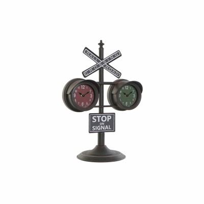 Table clock DKD Home Decor Black Vintage Traffic Lights