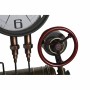 Wall Clock DKD Home Decor Black Red Iron Golden (2 pcs) (46 x 13 x 58 cm)