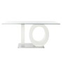 Dining Table DKD Home Decor Crystal Transparent White MDF Wood (160 x 90 x 75 cm)