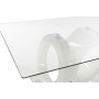 Dining Table DKD Home Decor Crystal Transparent White MDF Wood (160 x 90 x 75 cm)