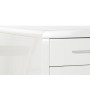 Desk DKD Home Decor White Silver Metal MDF Wood 120 x 55 x 76 cm