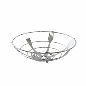 Coupe à fruits DKD Home Decor Argenté Métal Plastique