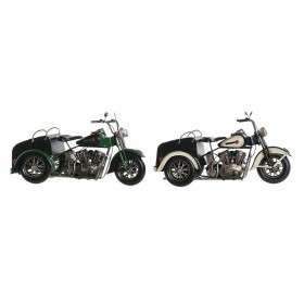 Decorative Figure DKD Home Decor Black Green Motorbike Vintage 16 x 37 x 19 cm (2 Units) (1 Unit)