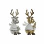 Christmas bauble DKD Home Decor Metal Reindeer (14 x 13 x 27 cm) (2 pcs)