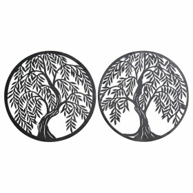 Wall Decoration DKD Home Decor Tree Metal (2 pcs) (40 x 1 x 40 cm)