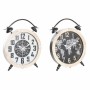 Horloge de table DKD Home Decor Blanc Noir Naturel Vintage (2 Unités)