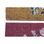 Doormat DKD Home Decor Grey Pink Brown Rubber White 2 Units Coconut Fibre (60 x 40 x 1,5 cm)