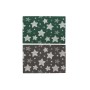 Paillasson DKD Home Decor Gris Caoutchouc Etoiles Blanc Vert 2 Unités Fibres de coco (60 x 40 x 1,5 cm)