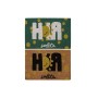 Doormat DKD Home Decor Black Brown Rubber White Green 2 Units Coconut Fibre (60 x 40 x 1,5 cm)