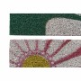 Paillasson DKD Home Decor Rose Caoutchouc Menthe Blanc Jaune 2 Unités Fibres de coco (60 x 40 x 0,5 cm)