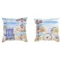 Coussin DKD Home Decor Plage Polyester Aluminium Multicouleur méditerranéen (45 x 10 x 45 cm) (2 Unités)