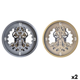Horloge Murale DKD Home Decor Doré Argenté Verre Fer 50 x 8 x 50 cm (3 Unités) (2 Unités)