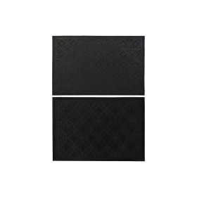 Paillasson DKD Home Decor Noir Caoutchouc 2 Unités (60 x 40 x 0,3 cm)