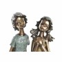 Decorative Figure DKD Home Decor 17 x 13 x 22 cm Red Golden Turquoise Kids (2 Units)