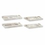 Jeux de plateaux DKD Home Decor Blanc Noir Doré Bois MDF 40 x 30 x 6 cm (2 Unités)