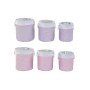 Basket set DKD Home Decor White Pink Lilac 40 x 40 x 49 cm 4 Kg 3 Pieces (2 Units)
