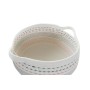 Set de basket DKD Home Decor Blanc Noir Orange 52 x 43 x 25 cm 3 Pièces