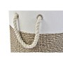 Basket set DKD Home Decor White Brown Grey 40 x 40 x 49 cm 4 Kg 3 Pieces (2 Units)