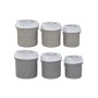 Basket set DKD Home Decor White Brown Grey 40 x 40 x 49 cm 4 Kg 3 Pieces (2 Units)