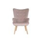 Armchair DKD Home Decor Pink Polyester Wood 67 x 69 x 96 cm 75 x 69 x 96 cm