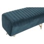 Bench DKD Home Decor   Turquoise Polyester Metal Aluminium 90 x 31 x 47 cm