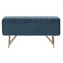Bench DKD Home Decor   Turquoise Polyester Metal Aluminium 90 x 31 x 47 cm