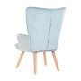 Armchair DKD Home Decor Sky blue Natural Polyester Wood 67 x 75 x 96 cm