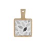 Snack tray DKD Home Decor White/Black Bamboo Stoneware Sheets Cottage 18 x 12 x 1 cm