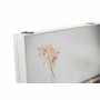 Decorative box DKD Home Decor Yellow Beige Pink MDF Wood Flowers Vase Counter (2 Units)