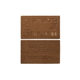 Paillasson DKD Home Decor Marron Caoutchouc Coco (75 x 45 x 2,3 cm) (2 Unités)