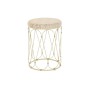 Table d'appoint DKD Home Decor Naturel Métal Crème Rotin (35 x 35 x 49 cm)