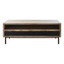 Table Basse DKD Home Decor Noir Marron Clair Métal Bois de manguier 120 x 60 x 45 cm