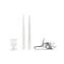Candle Set DKD Home Decor White Christmas 21 x 10 x 5 cm 2 x 2 x 20 cm (4 Pieces)