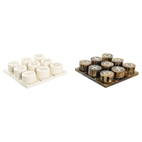 Decorative Figure DKD Home Decor Board game 20,5 x 20,5 x 5 cm White Amber Metallic Modern