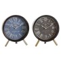 Horloge de table DKD Home Decor Bleu Noir Vintage (2 Unités)