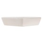 Plateau apéritif DKD Home Decor 21,5 x 21,5 x 1 cm Beige Blanc Grès Traditionnel