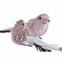 Décorations de Noël DKD Home Decor Polyester Oiseau (25 x 8 x 8 cm) (2 Unités)