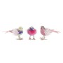 Décorations de Noël DKD Home Decor Polyester Oiseau (18 x 8 x 13 cm) (3) (3 Unités)