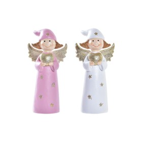 Christmas bauble DKD Home Decor Porcelain Angel (7 x 5 x 14 cm) (2 Units)