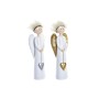 Décorations de Noël DKD Home Decor Résine Ange (7,5 x 5 x 21,5 cm) (2 Unités)