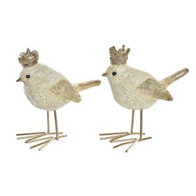 Christmas bauble DKD Home Decor Resin Bird (11 x 5 x 9,5 cm) (2 Units)