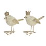 Décorations de Noël DKD Home Decor Résine Oiseau (11 x 5 x 9,5 cm) (2 Unités)