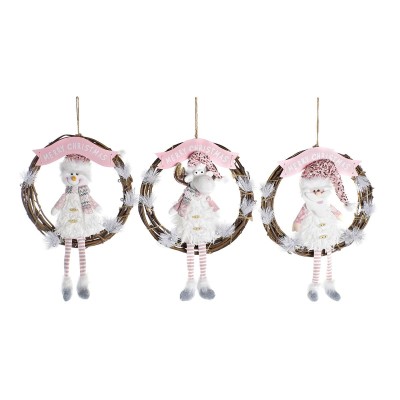 Décorations de Noël DKD Home Decor Rotin (37 x 10 x 38 cm) (3 Unités)
