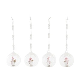 Christmas bauble DKD Home Decor Crystal Resin (7 x 6 x 8 cm) (4 Units)