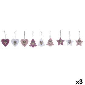 Christmas Decorations Set DKD Home Decor Polyester (22 x 8 x 1 cm) (3 Units)