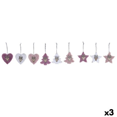 Christmas Decorations Set DKD Home Decor Polyester (22 x 8 x 1 cm) (3 Units)