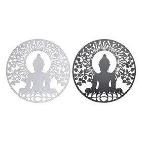 Wall Decoration DKD Home Decor Metal Buddha (2 Units) (60 x 1 x 60 cm)